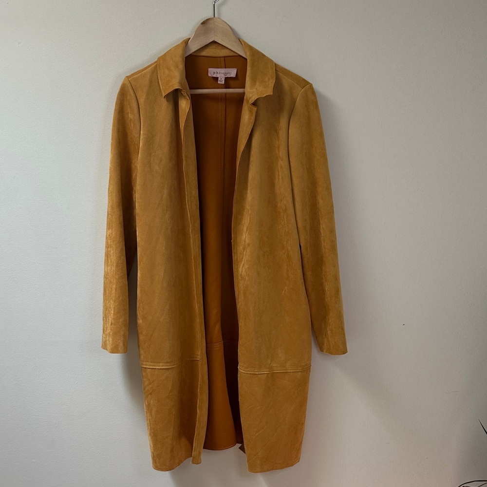 philosophy yellow faux suede Coat